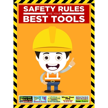 /3807-P Safety Rules are your Best Tools safety poster